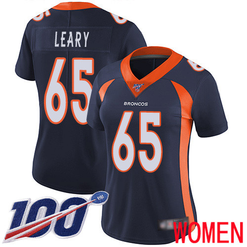 Women Denver Broncos #65 Ronald Leary Navy Blue Alternate Vapor Untouchable Limited Player 100th Season Football NFL Jersey